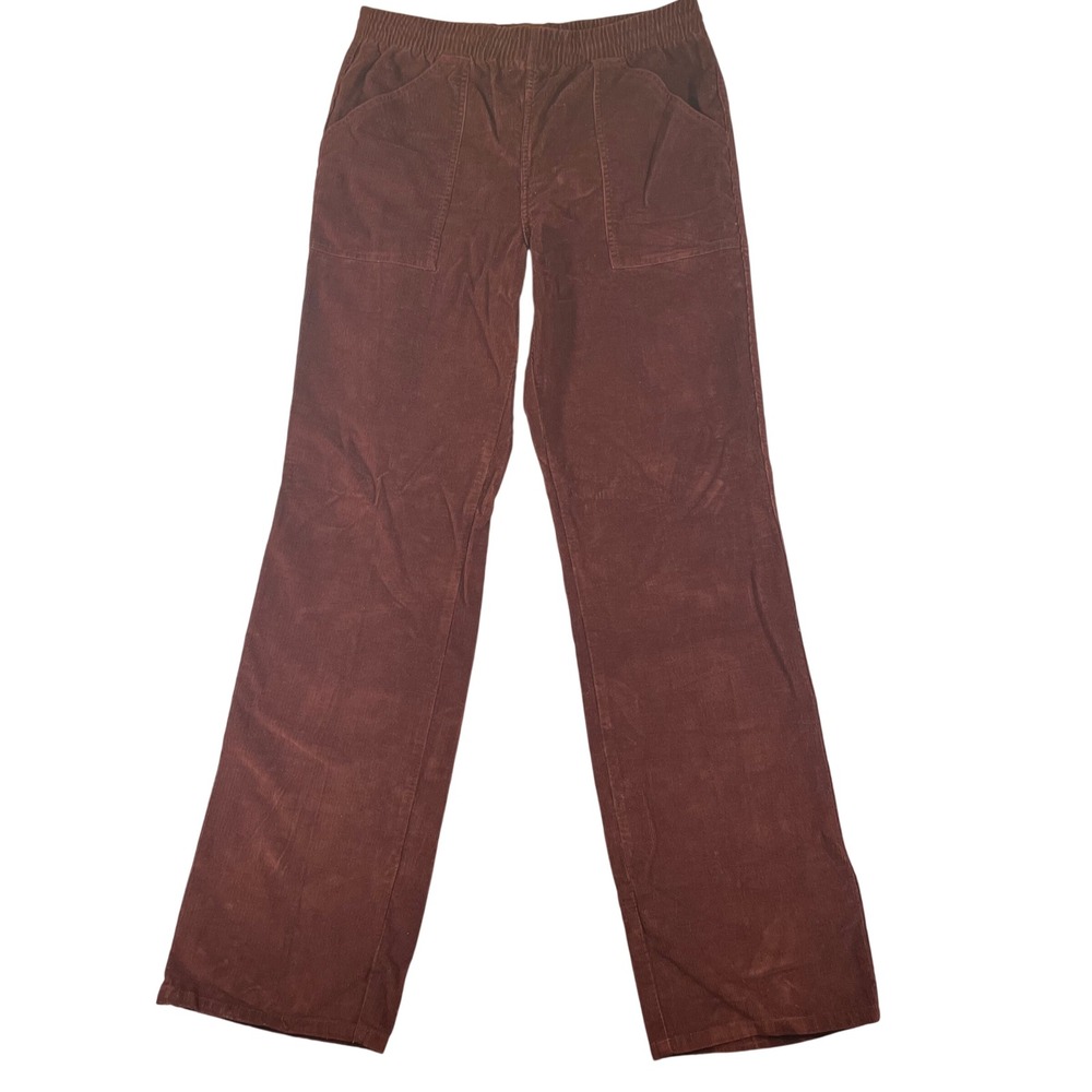 Vitnage Calvin Klein Corduroy Pants Men 34x34 Elastic Waist Straight Leg Brown